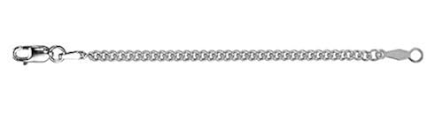 14k White Gold Curb Chain Necklace Extender Safety Chain