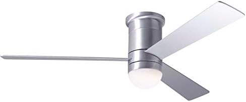 Modern Fan Company CIR-FM-BA-50-AL-355-WC Cirrus Flush DC 50" Ceiling Fan LED and Wall Ctrl, Brushed Aluminum