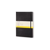 Misc. 80512728-95292 Moleskine Classic Hard Cover Notebook 7.5"X10"-Black, Grid Book