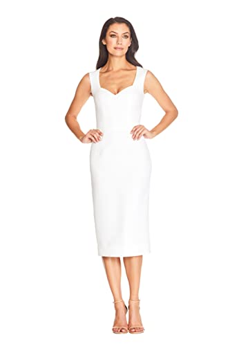 Photo 1 of Dress the Population Women's ELLE Sweetheart Sleeveless Bodycon MIDI Dress, Off White, X-Large