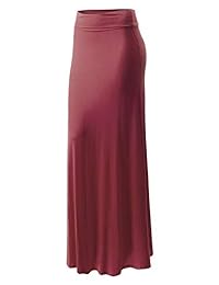 URBAN K faldas largas de talla grande y única con cintura alta con pliegues básicos para mujer