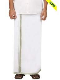 Men's Fine Cotton Dhoti (White, 3.80 m)