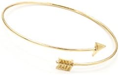 Truphao Gold Wire Arrow Bangle Bracelet Women Delicate Thin