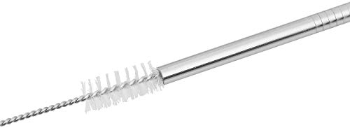 Rosenstein & Söhne Metallstrohhalme: Set mit 8 Edelstahl-Trinkhalmen und 2 Reinigungsbürsten (Cocktail Trinkhalm, Cocktail Trinkhalm aus Edelstahl, Mitbringsel) – Bild 5