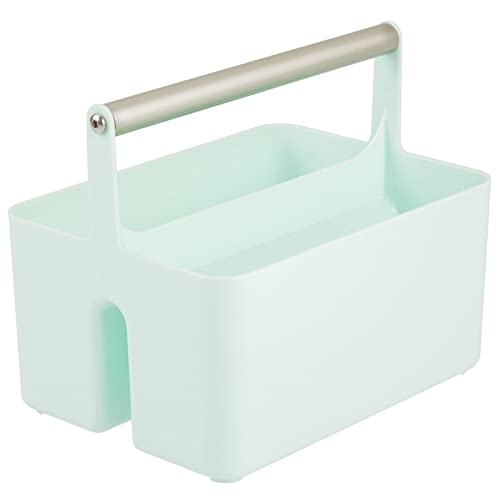 mDesign Plastic Shower Caddy Storage Organizer Utility Tote, Divided