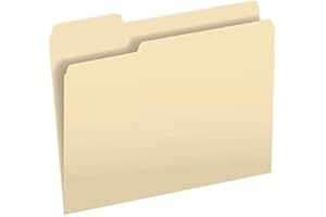 The File King 1/3 Cut File Folders Letter Size - 100 Pack | Manilla Folders 8.5 x 11 | Assorted 3 Tabs | Heavy Duty 11-Point Fiber | Made in USA | Undercut Front for Easy Labeling & Organization