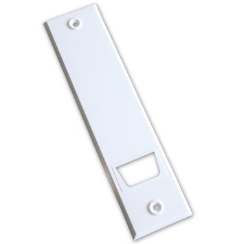 Abdeckplatte (Blende) mit Lochabstand 18,5 cm eckig weiß - 2 Stück -