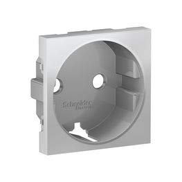 Schneider NU903730 Schuko Socket Aluminium Colour