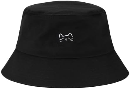 Black White City Name Bucket Hat Print Pattern Style Logo Trendy Accessory Cute CITY main image 3