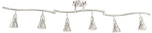 Swell 6-Light Brushed Nickel Bell LED Track Fixture - Thumbnail 3