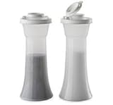Tupperware Hourglass Salt and Pepper Shakers, White