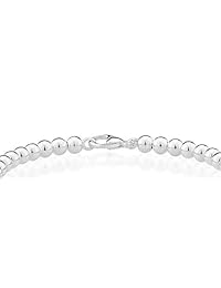 MiaBella - Pulsera de plata de ley 925 de 0.157 in para mujeres y adolescentes, 16,5 a 19,5 a 7.9 in