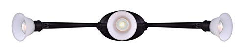 Canarm IT217A03ORB10 Addison 3-Light Dropped Track Lighting with Flat Opal Glass Shades, Oil Rubbed Bronze