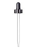 Glass Dropper 22-400 ribbed skirt dropper assembly with rubber bulb and glass pipette (for 4 oz dropper bottles, output 0.8 cc)