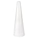 Pllieay 14 Inches White Flora Craft Foam Cone for Christmas Tree Craft and Decorations