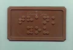 Chocolate Braille "Thank You" Plaque