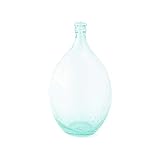 IMAX 63023 Amadour Bubble Glass Bottle, Medium,Blue
