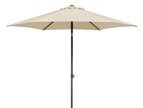 Schneider Sonnenschirm Sevilla, natur, 270 cm rund, 664-02, Gestell Stahl, Bespannung Polyester, 4.6 kg – Bild 4