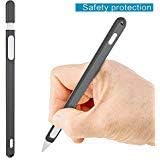 WERONE Silicone Case Compatible New Apple Pencil 2nd Generation Elastic Protective Sleeve iPencil 2 Grip Skin Cover Holder Pocket Pen Stick Accessories Kit for iPad Pro 11 12.9 inch 2018 (Black)