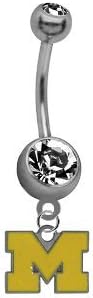 Michigan Wolverines Style 3 NCAA Belly Button Navel Ring