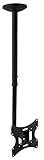 Mount-It! MI-508 Ceiling Mount Bracket for TVs, Height Adjustable TV Mount With Tilt and Swivel Motion, Compatible With LED, LCD, Flat Panel TVs Between 23 Inches to 42 Inches, VESA 200 66 Lb Capacity