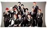 Decorative Printed EXO Korea Male Group Home Bedroom Pillowcase Custom Throw Cushion Pillowcase Pillow Cover 20"x30"(two sides)