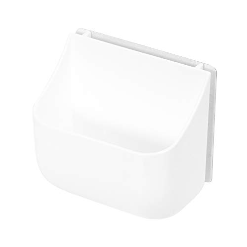 Compactor Hang It Organizer Curvo Small con Un Pad Attacca/Stacca, Plastica, Bianco