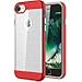 iPhone 7 Case, HeeBin Brushed 2 in 1 Anti-Scratch Anti - fingerprint Shockproof Electroplate Frame, Clear Soft Flexible TPU Excellent Grip Case for iPhone 7, Red