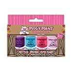 Piggy Paint 4 Pack Kit- Non-Toxic Nail Polish - Safe, Chemical Free...