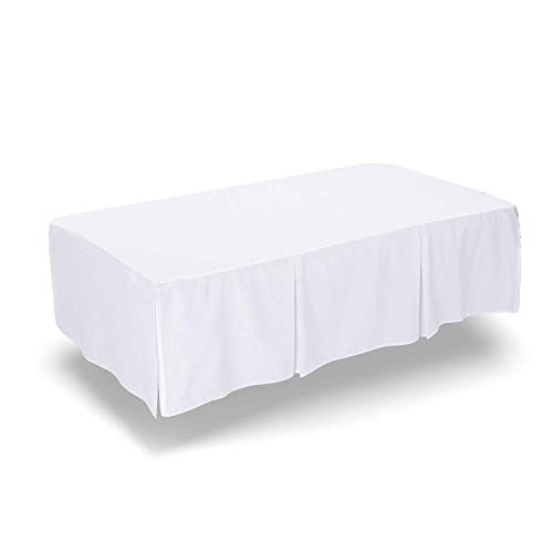 Cotton Metrics Linen 800TC 100% Pure Cotton Tailored Crib Bed Skirt Pleated 14 Inches Long for Baby Girls and Boys (Color - White) - Thumbnail 5