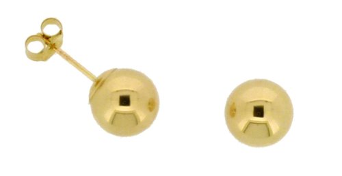 Adara 9 ct Yellow Gold 6 mm Ball Stud Earrings