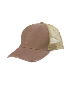 Adams Durable Trucker Style Structured Ollie Cap, One Size, Mississipi Mud/Tan