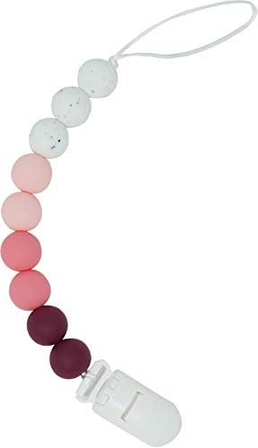 Meerkatto Signature Silicone Pacifier Clip, Fruity Yogurt (Pink)