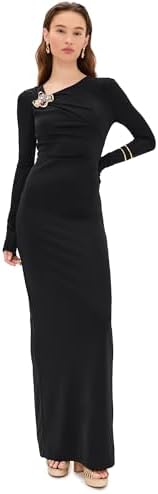blaine long sleeve maxi dress Blaine Smocked Maxi Dress in Black Floral Small