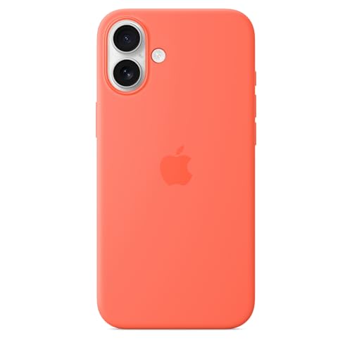 Apple iPhone 16 Plus Silicone Case with MagSafe – Tangerine... en promo sur Amazon