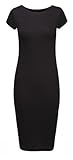 Crazy Girls Women's Cap Sleeve Scoop Neck Midi Dress