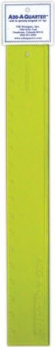 CM Designs 18-Inch Add-A-Quarter Ruler, Yellow by CM Designs