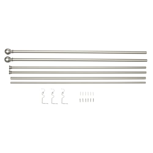 Amazon Basics 1Inch Double Extendable Curtain Rods with Round Finials