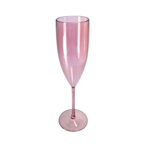 Kit 10 Taças de Champanhe Cristal Rose Gold Acrilico Festa Aniversario Casamento evento mimo decoração espumante comemoração