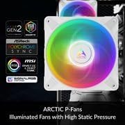 Freezer 36 A-RGB (white)- Dissipatore CPU a torre singola con push-pull, due ventole P da 120 mm ottimizzate per la pressione e illuminazione ARGB, cuscinetto fluidodinamico, 200-2000 rpm