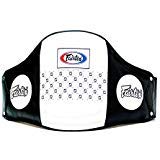 Fairtex Leather Belly Pad, Black/White, One Size