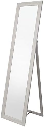Large Full Length Free Standing Wooden Cheval Floor Mirror, Grey