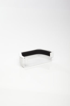 POLYPIPE RS207 White External Stop-end for 112 x 65mm Square guttering System