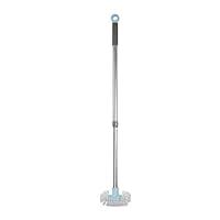 Casabella Bristle Everywhere Bathtub Scrubber, 40.8" x 2.5" x 10", Graphite/Aqua