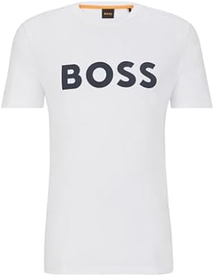 Herren Thinking 1 T-Shirt aus Baumwoll-Jersey mit großem Logo-Print Weiß L