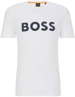 Herren Thinking 1 T-Shirt aus Baumwoll-Jersey mit großem Logo-Print Weiß L