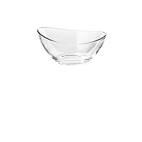 Barski European Glass Round Individual Bowl - Wavy Top (Set of 6), 5.5", Clear