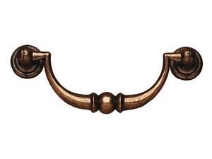 Free P&P – Antique Brass Finish D Bar Handle & Rosettes Kitchen Bedroom Furniture Screws Inc