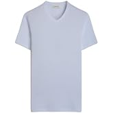 Bugatchi Holden Pima Cotton V-Neck T-Shirt, White, Machine Washable (US, Alpha, XX-Large, Regular, Regular, White)
