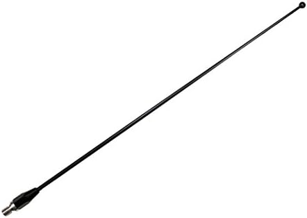 AntennaMastsRus - 12 Inch Black Short Antenna is Compatible with Jeep Wrangler JK - JL | Gladiator (2007-2024) - Spiral Wind Noise Cancellation - Spring Steel Construction - Stainless Steel Threading